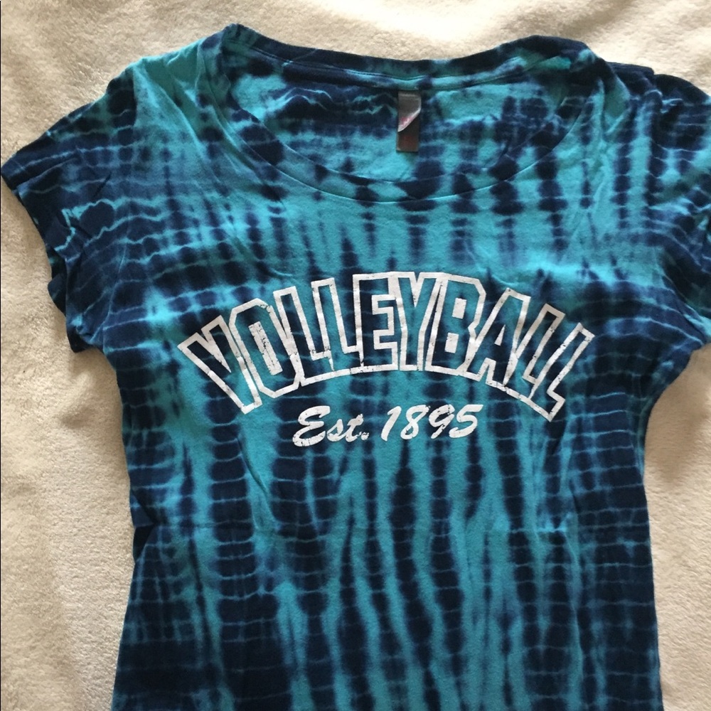 Tie died volleyball T-shirt